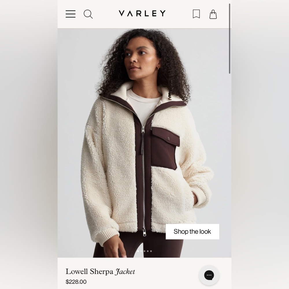 NWT Varley Lowell Sherpa Jacket Sandshell Size Small (Sold Out) - Picture 3 of 12